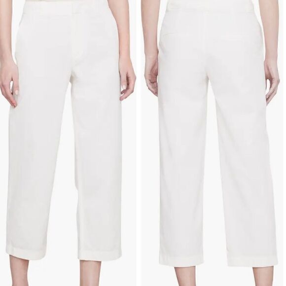 VINCE NWT Tapered Cropped Pants In Off White size 4
